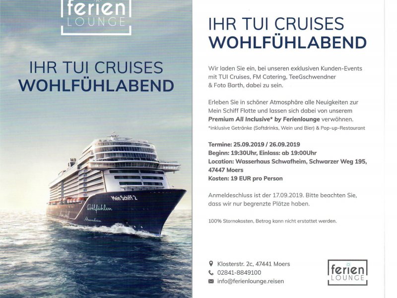 TUI Cruises Wohlfühlabend