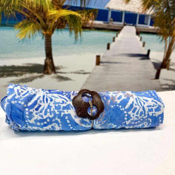 Pareo/Sarong- kräftiges blau mit Schmetterling-Muster