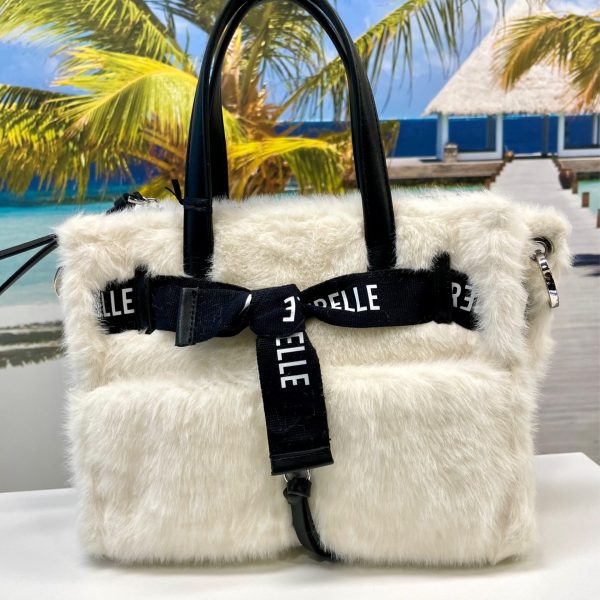 R3BELLE Handtasche Iris Kunstfell-Ledertasche