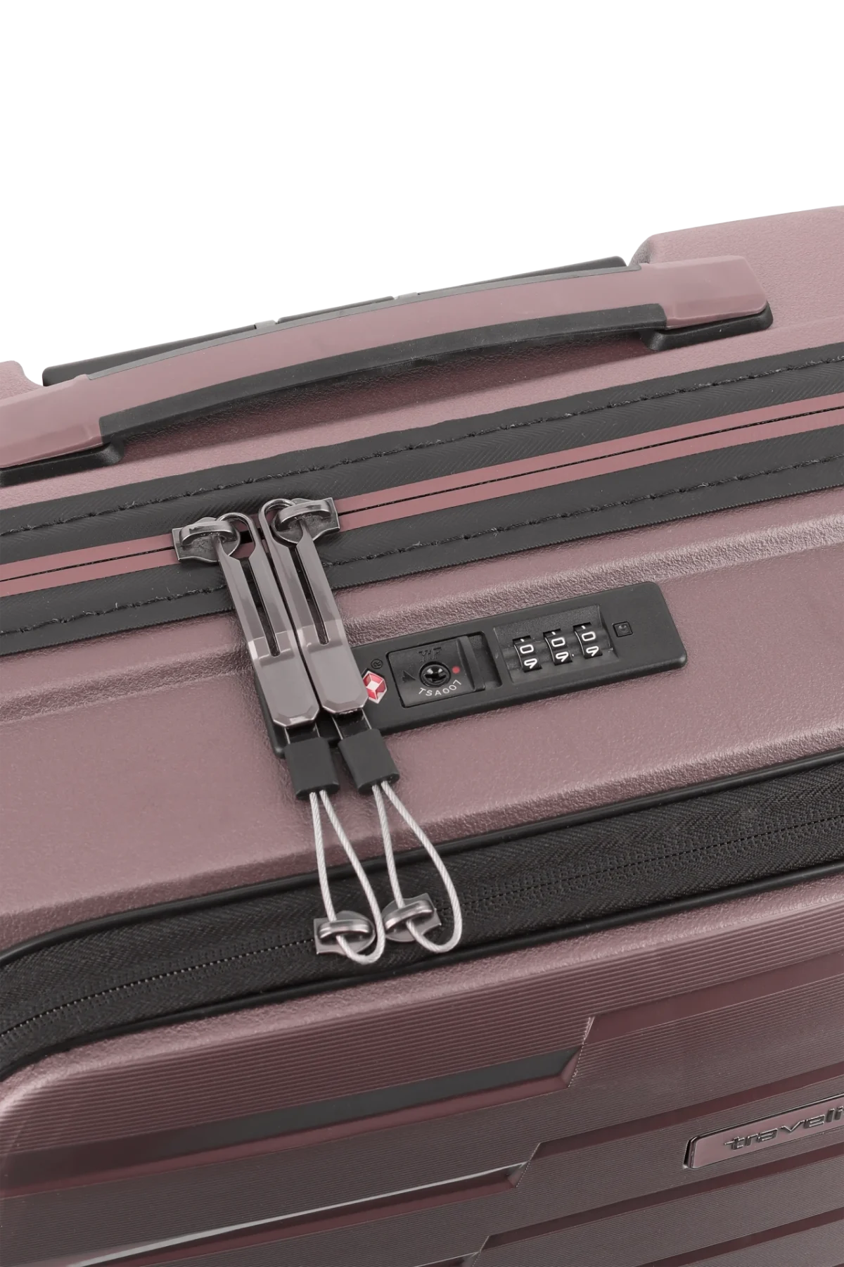 Travelite Air Base Hartschalenkoffer / Boardtrolley Größe: S+ mit Vortasche (55cm) Flieder – Bild 2
