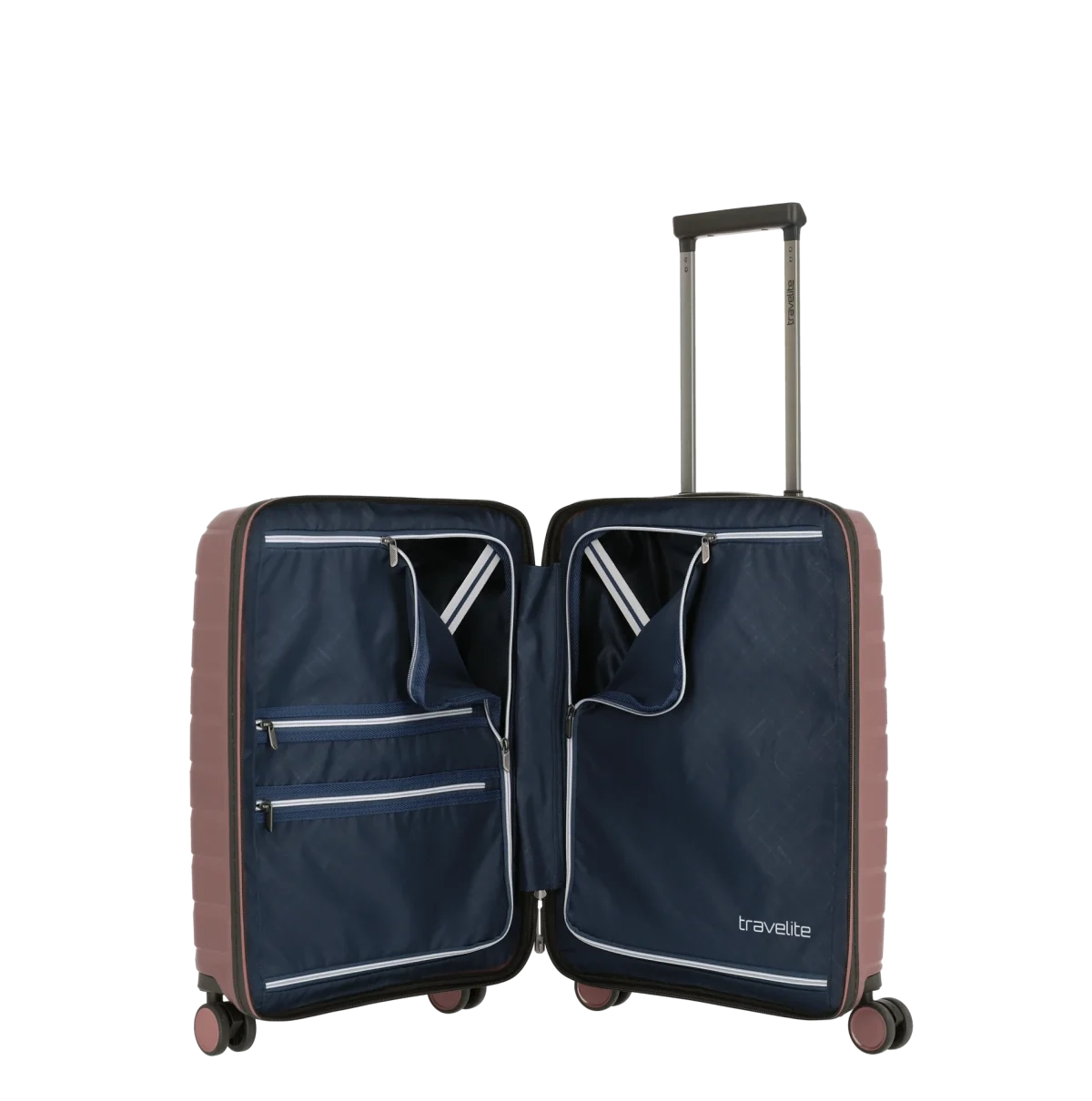Travelite Air Base Hartschalenkoffer / Boardtrolley Größe: S+ mit Vortasche (55cm) Flieder – Bild 3