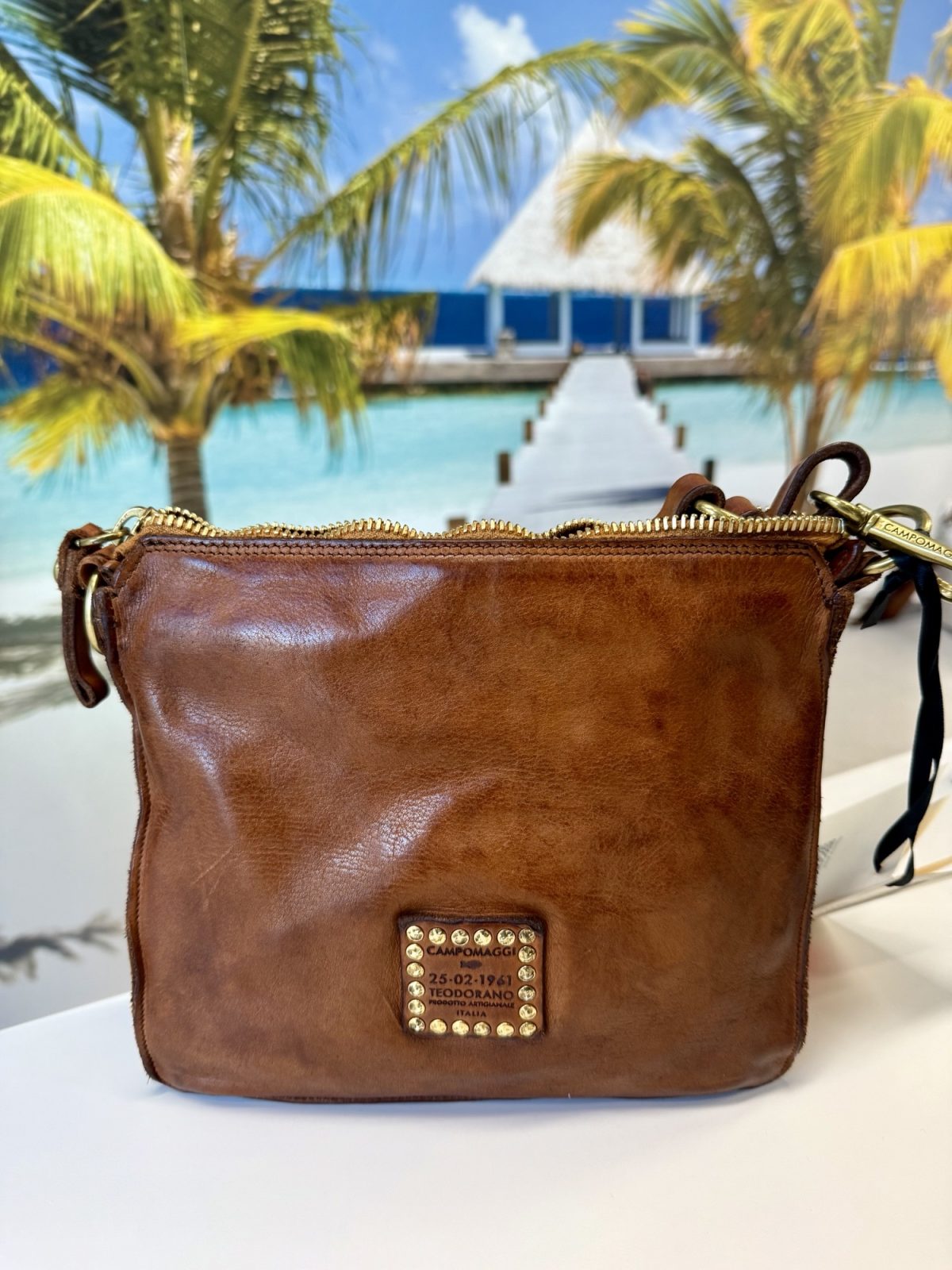 CAMPOMAGGI Borsa Tracolla Vacc. Cognac