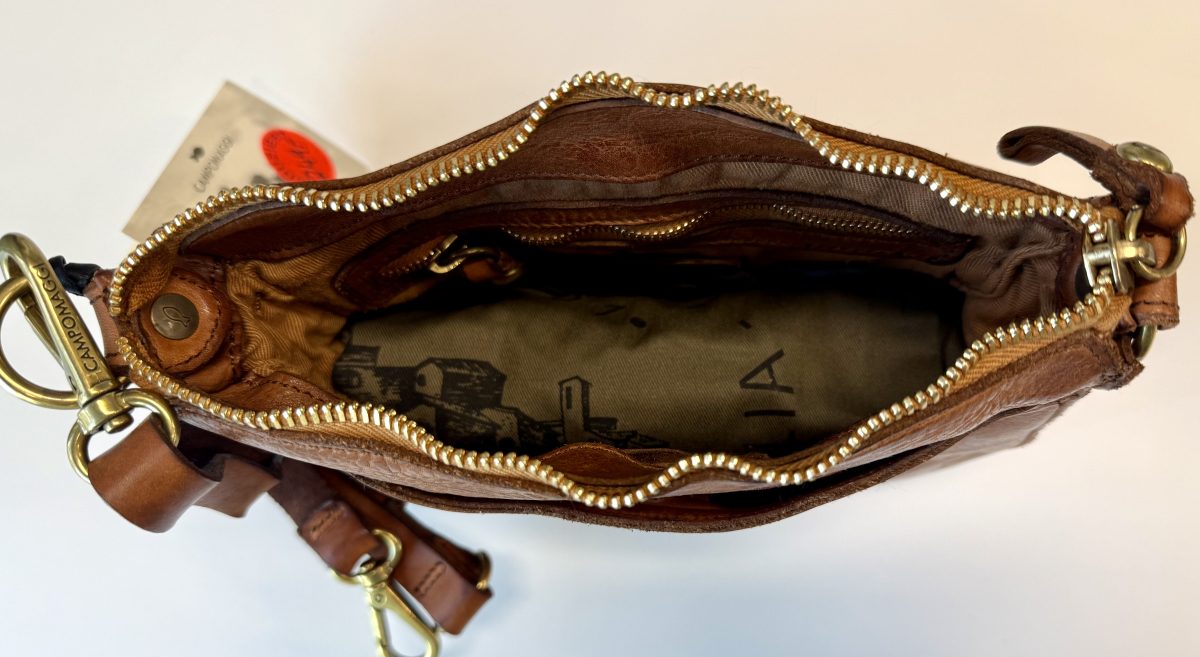 CAMPOMAGGI Borsa Tracolla Vacc. Cognac – Bild 5